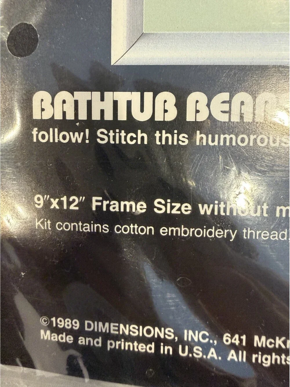 Vtg 1989 Dimensions  Stamped Crosstitch Bathtub Bears New Sealed